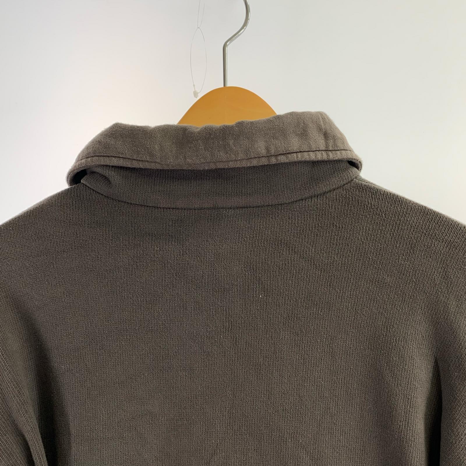 スウェット 99AW アシメボタン襟付きスウェット (S) 茶 S ブラウン