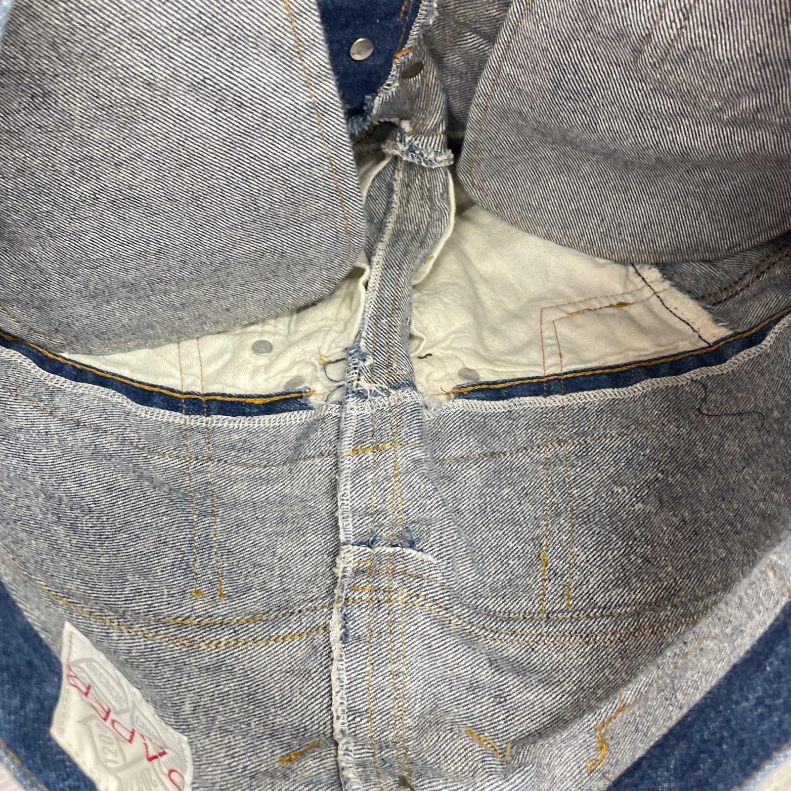 デニムパンツ PAPER 再構築 デニム M ブルー