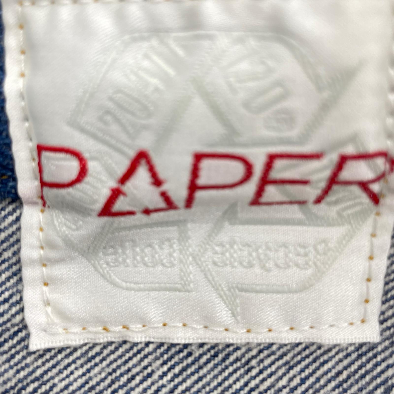 デニムパンツ PAPER 再構築 デニム M ブルー