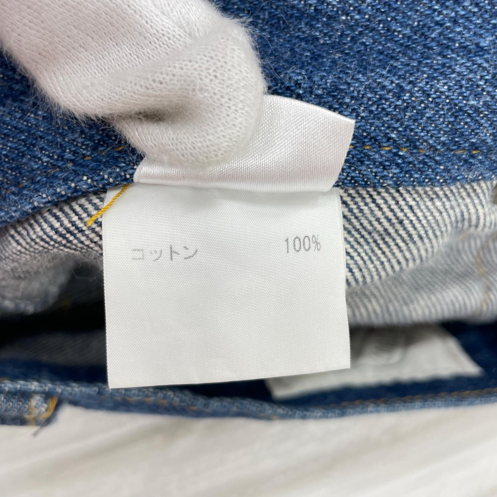 デニムパンツ PAPER 再構築 デニム M ブルー