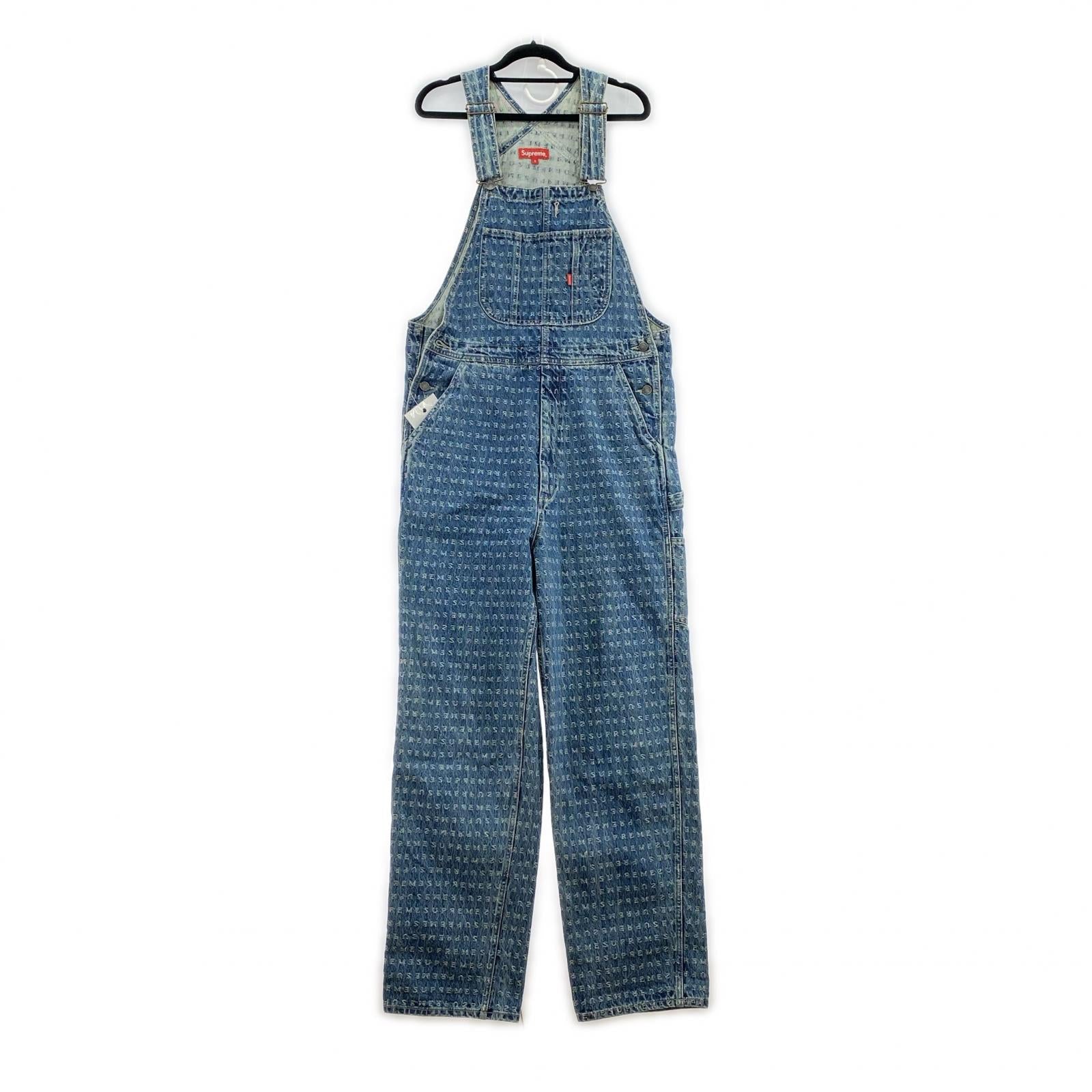 オーバーオール Jacquard Logo Denim Overalls S Blue S ブルー