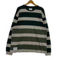長袖Tシャツ 22SS ボーダーTee 緑 (3)