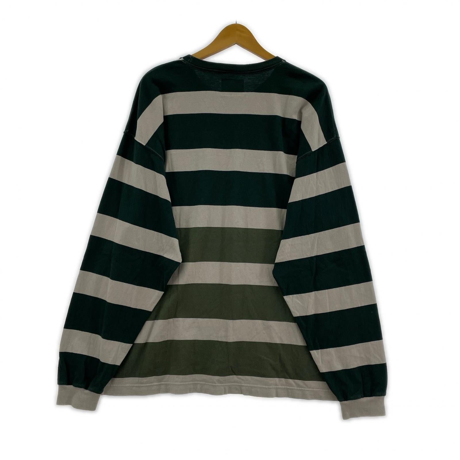 長袖Tシャツ 22SS ボーダーTee 緑 (3)