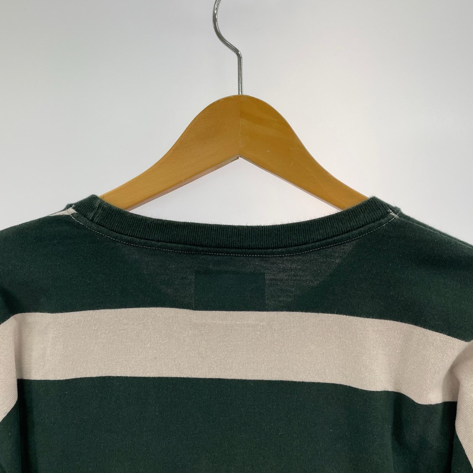 長袖Tシャツ 22SS ボーダーTee 緑 (3)