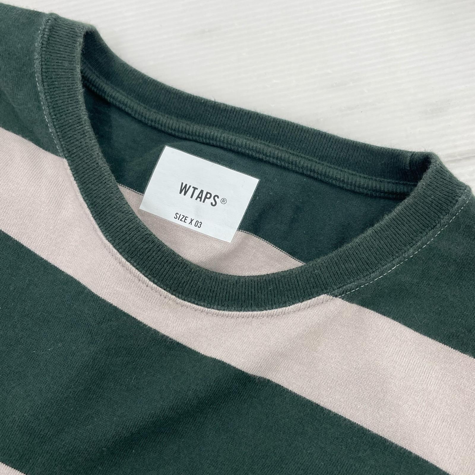 長袖Tシャツ 22SS ボーダーTee 緑 (3)