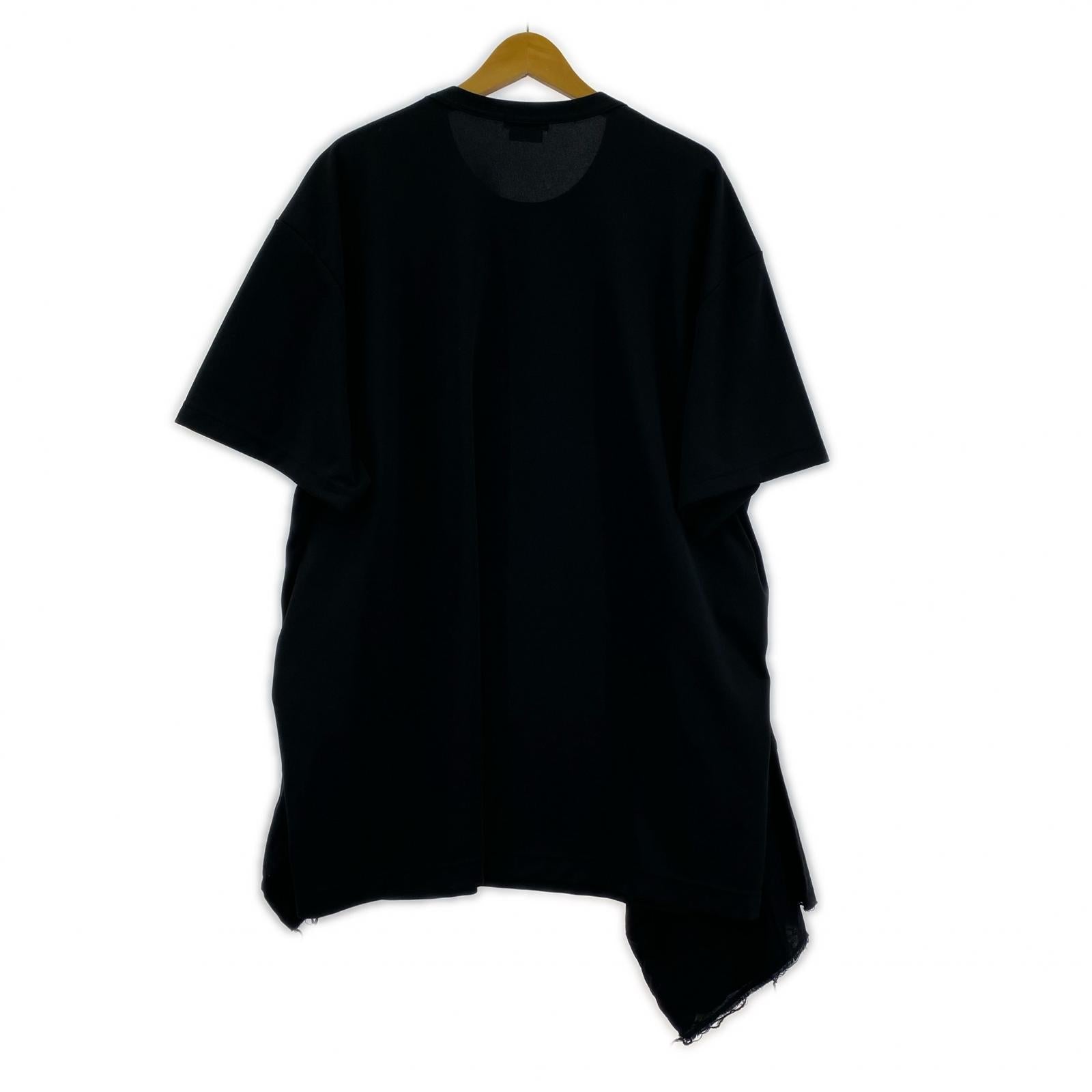 半袖Tシャツ カットオフドッキングフレアカットソー (L) L ブラック