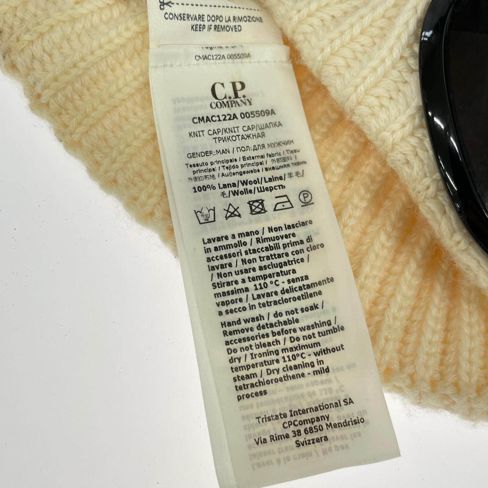 ニットキャップ Wool Goggle Lens Beanie ホワイト