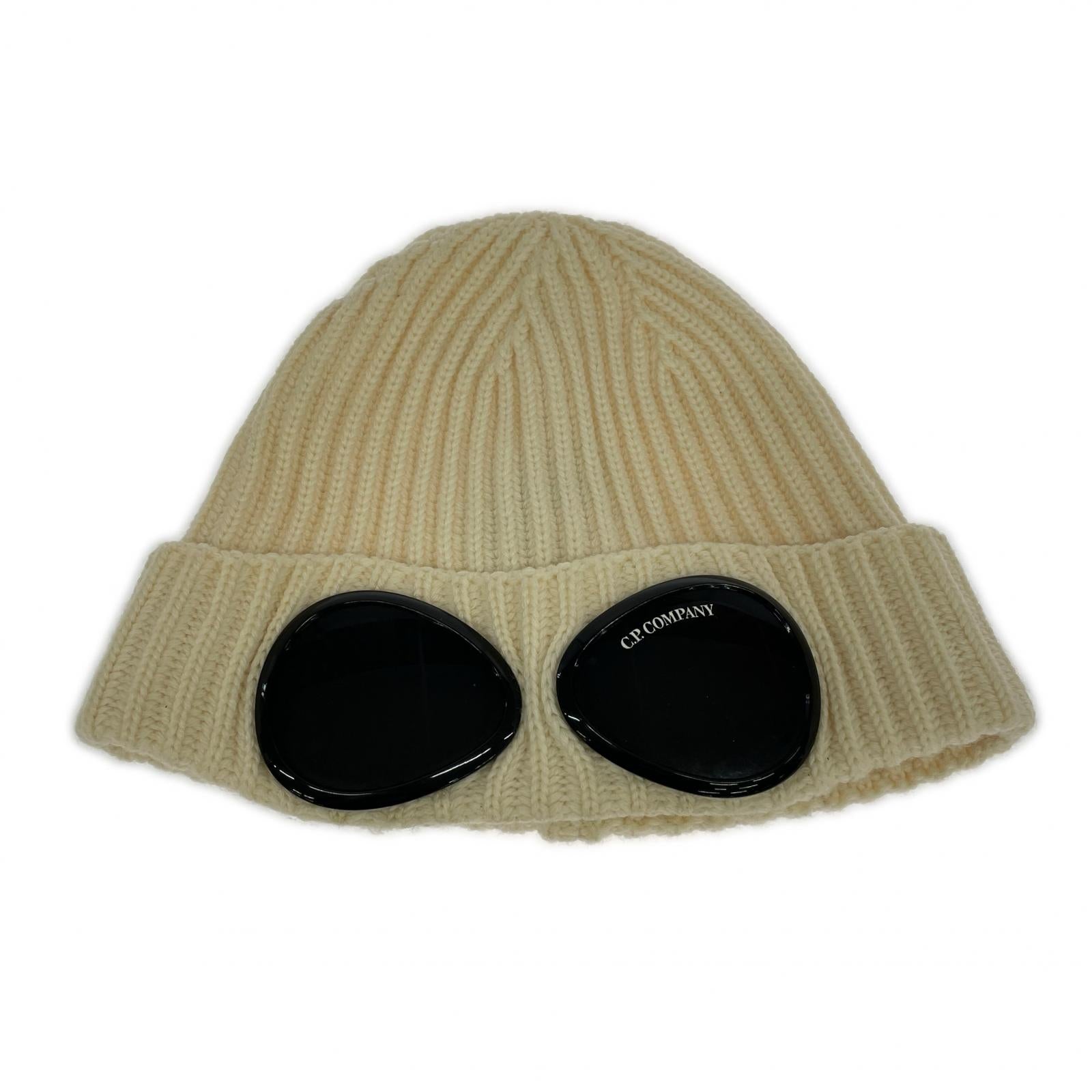 ニットキャップ Wool Goggle Lens Beanie ホワイト