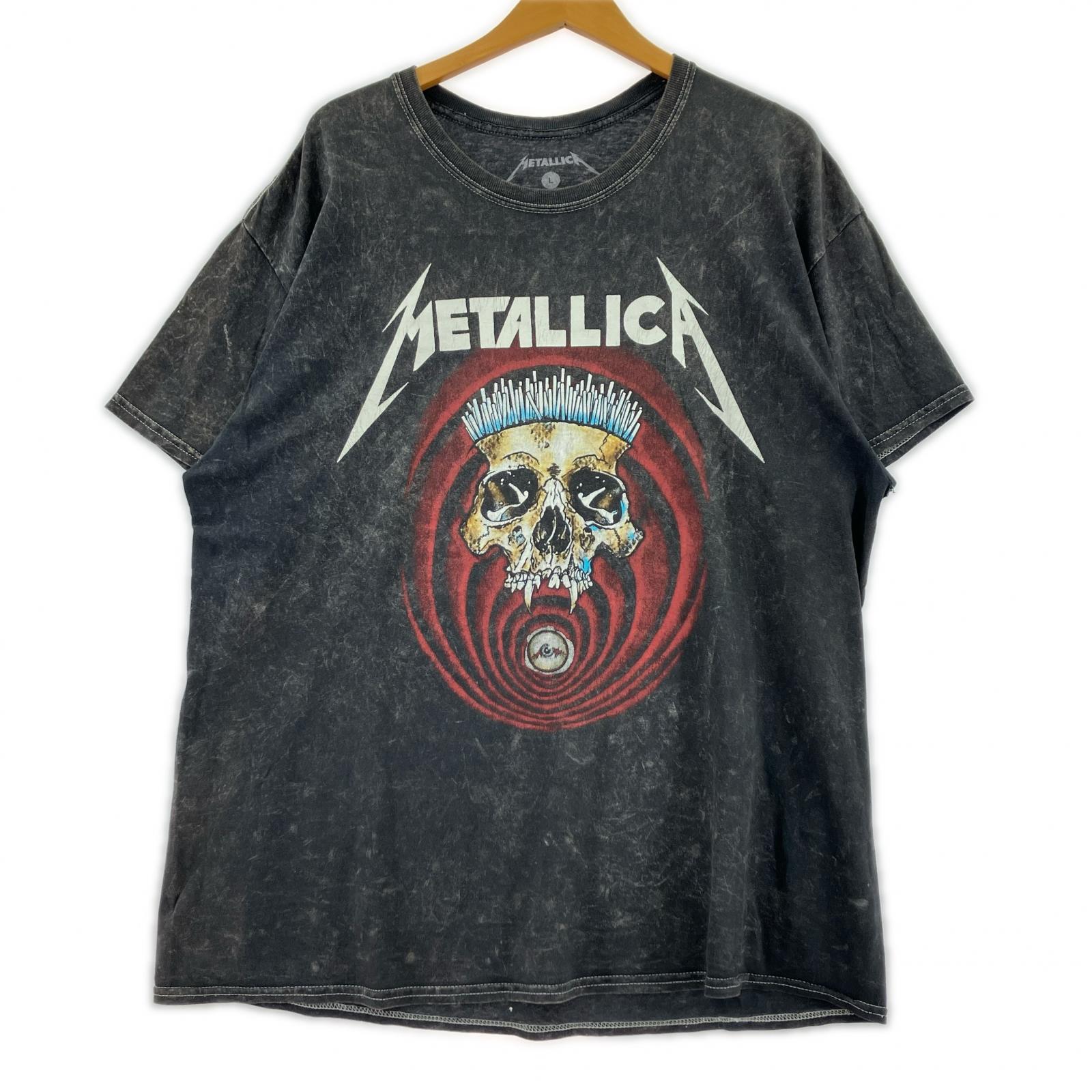 半袖Tシャツ METALLICA メタリカ 2020 髑髏 両面 プリント L ブラック