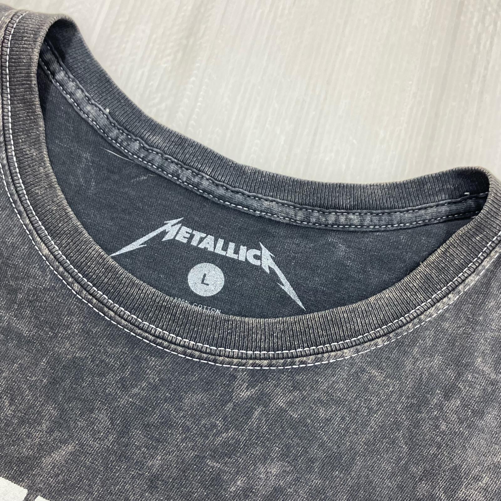 半袖Tシャツ METALLICA メタリカ 2020 髑髏 両面 プリント L ブラック
