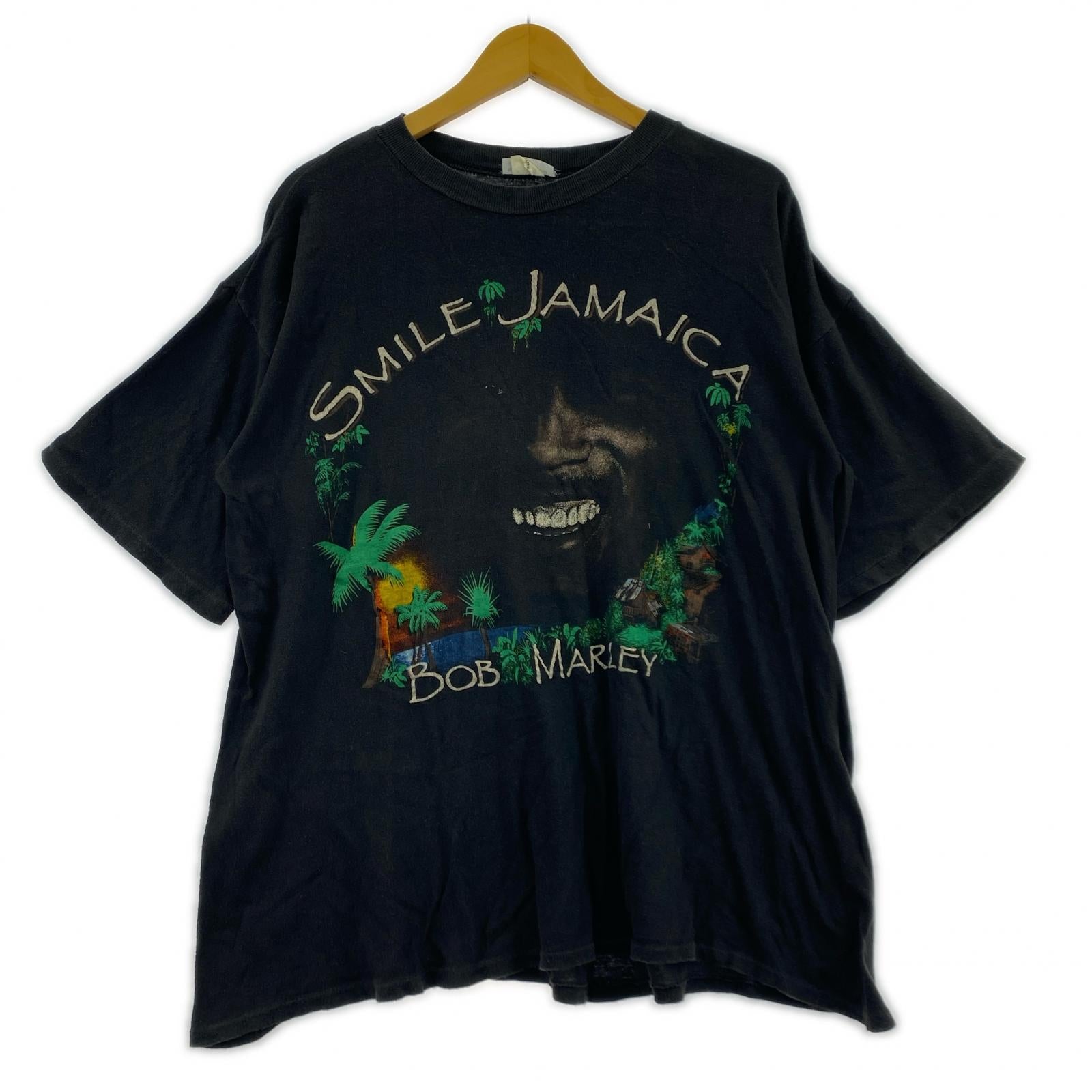 半袖Tシャツ BOB MARLEY/イングランド製/コットンボディ ブラック