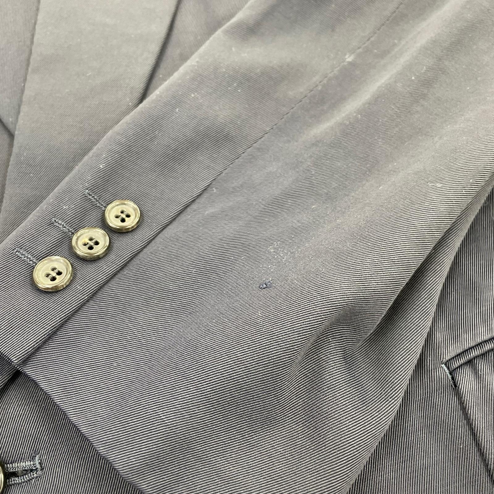 ジャケット COMME des GARCONS HOMME PLUS 80s トリアセテート×コットン ダブルブレストジャケット M ネイビー M ネイビー