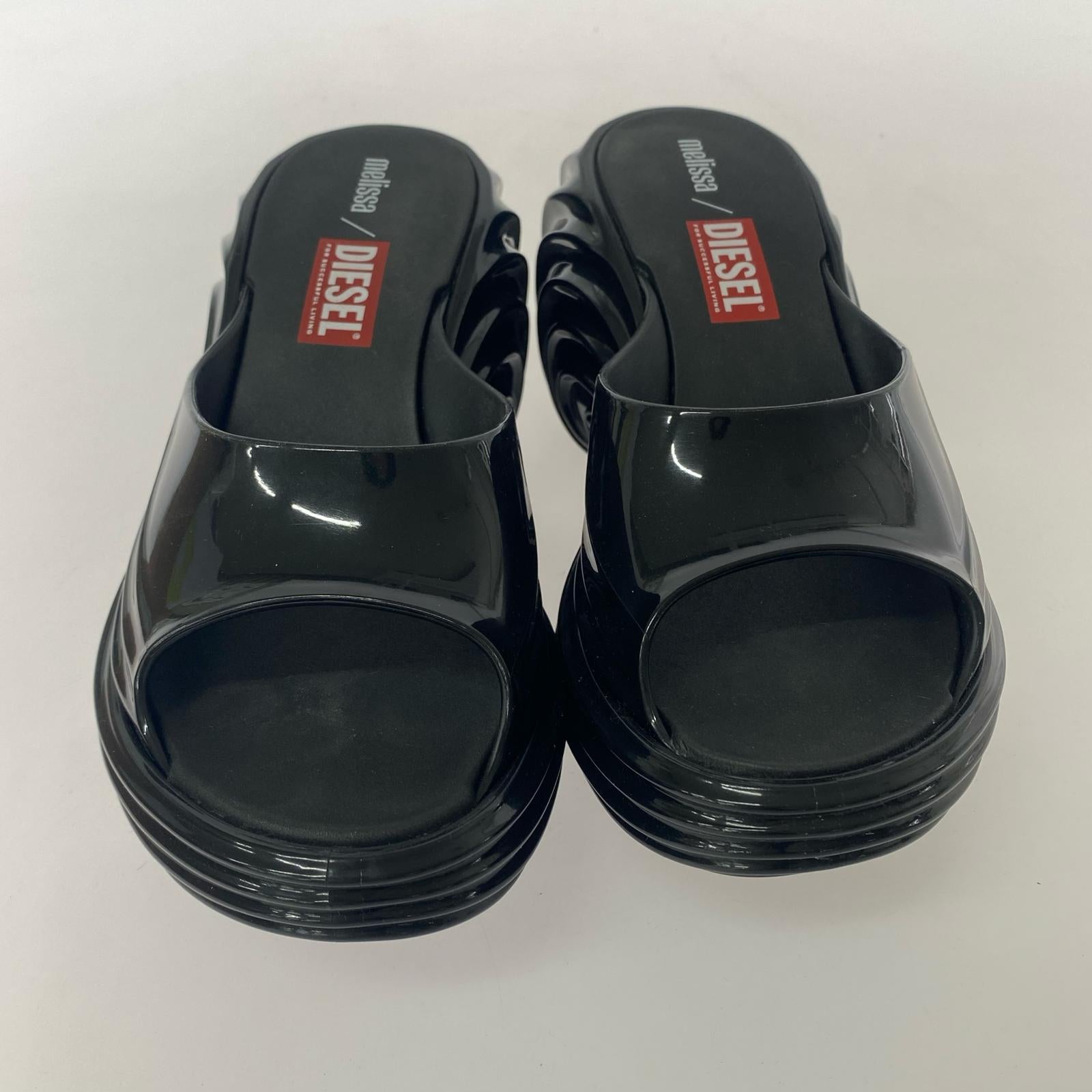 その他靴 MELISSA QUANTUM PLAT サンダル 24.0cm 黒 24cm (US6 UK5 1/2 EU38) ブラック