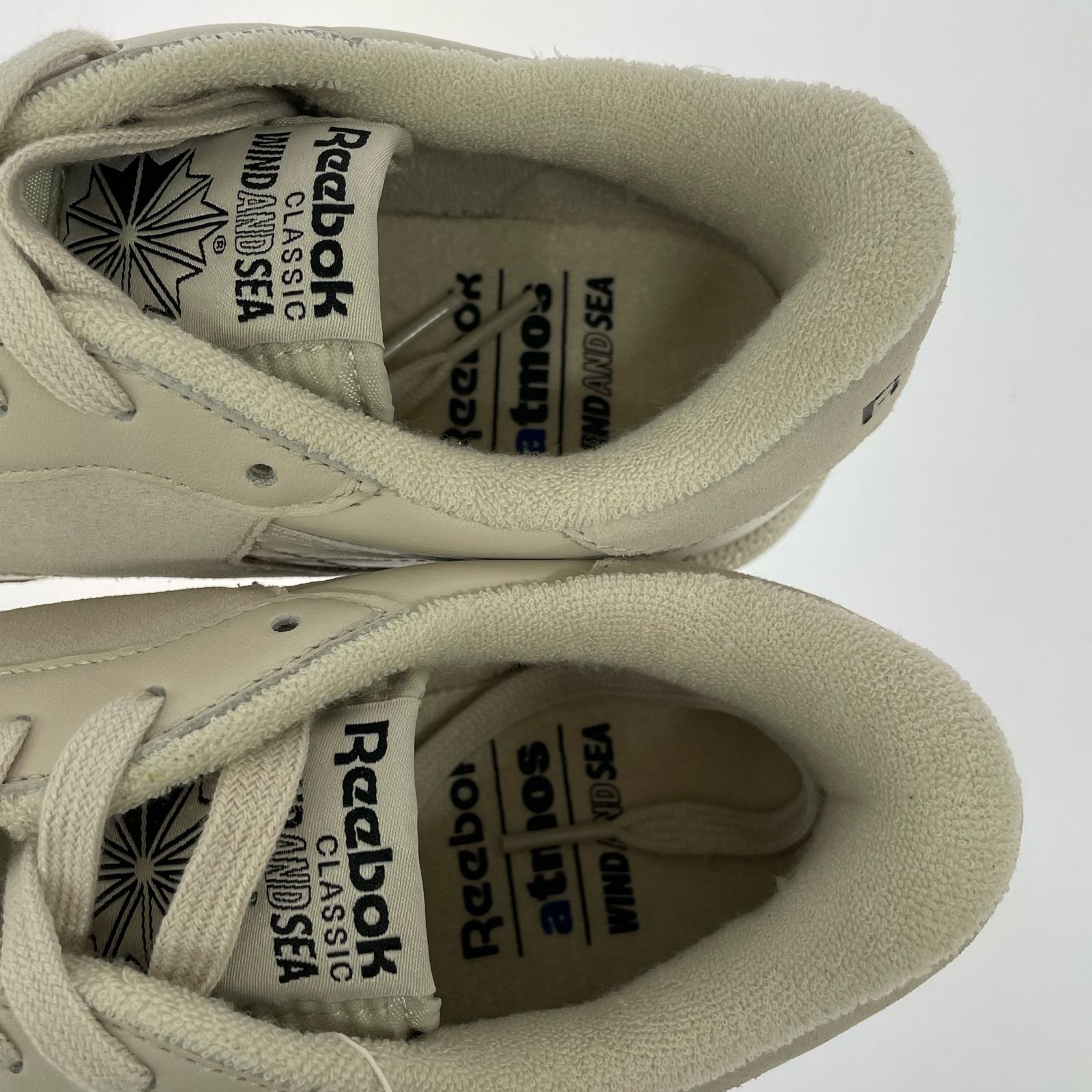 スニーカー REEBOK×WIND AND SEA×ATMOS CLUB C スニーカー 27.5 アイボリー 27.5cm (US9 1/2 UK9 EU45) ベージュ