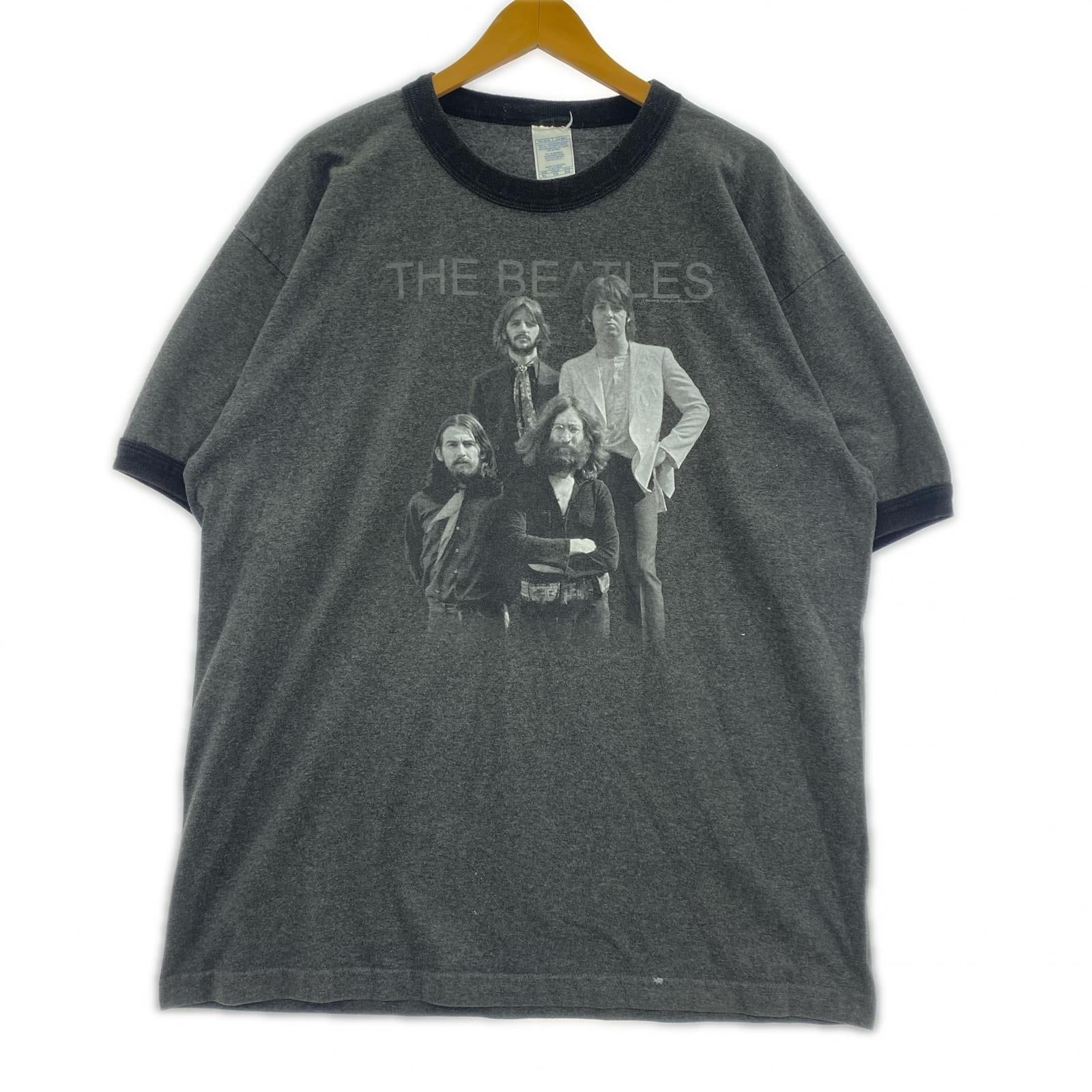 半袖Tシャツ 00s THE BEATLES オフィシャル リンガーTシャツ XL グレー