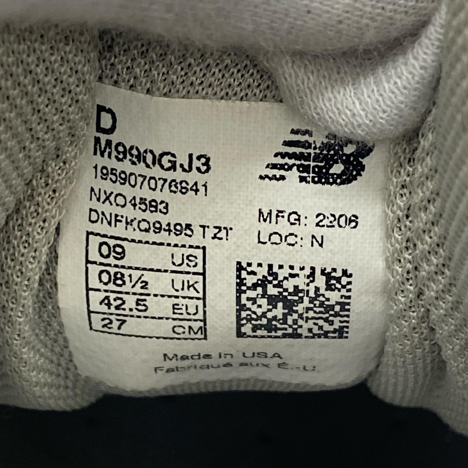 スニーカー NEW BALANCE USA製 M990GJ3 990V3 27㎝ グレー 27cm (US9 UK8 1/2 EU44) グレー
