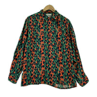 長袖シャツ WACKO MARIA LEOPARD HAWAIIAN SHIRT LS レオパードアロハシャツ M グリーン M グリーン