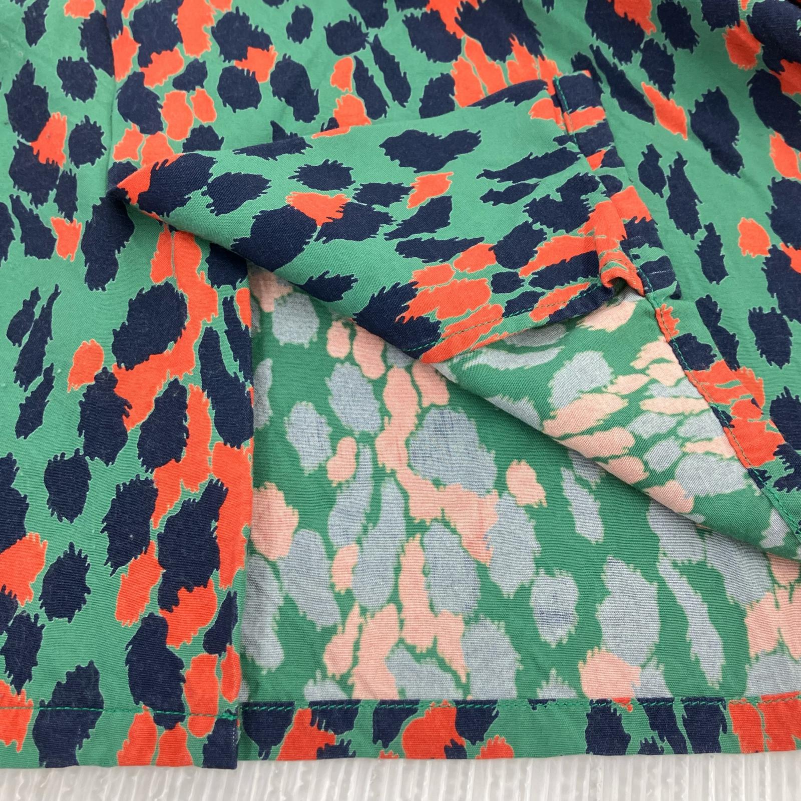 長袖シャツ WACKO MARIA LEOPARD HAWAIIAN SHIRT LS レオパードアロハシャツ M グリーン M グリーン