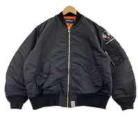 ミリタリージャケット DESCENDANT D-MA1-M NYLON JACKET フライトジャケット 3 黒 3 ブラック