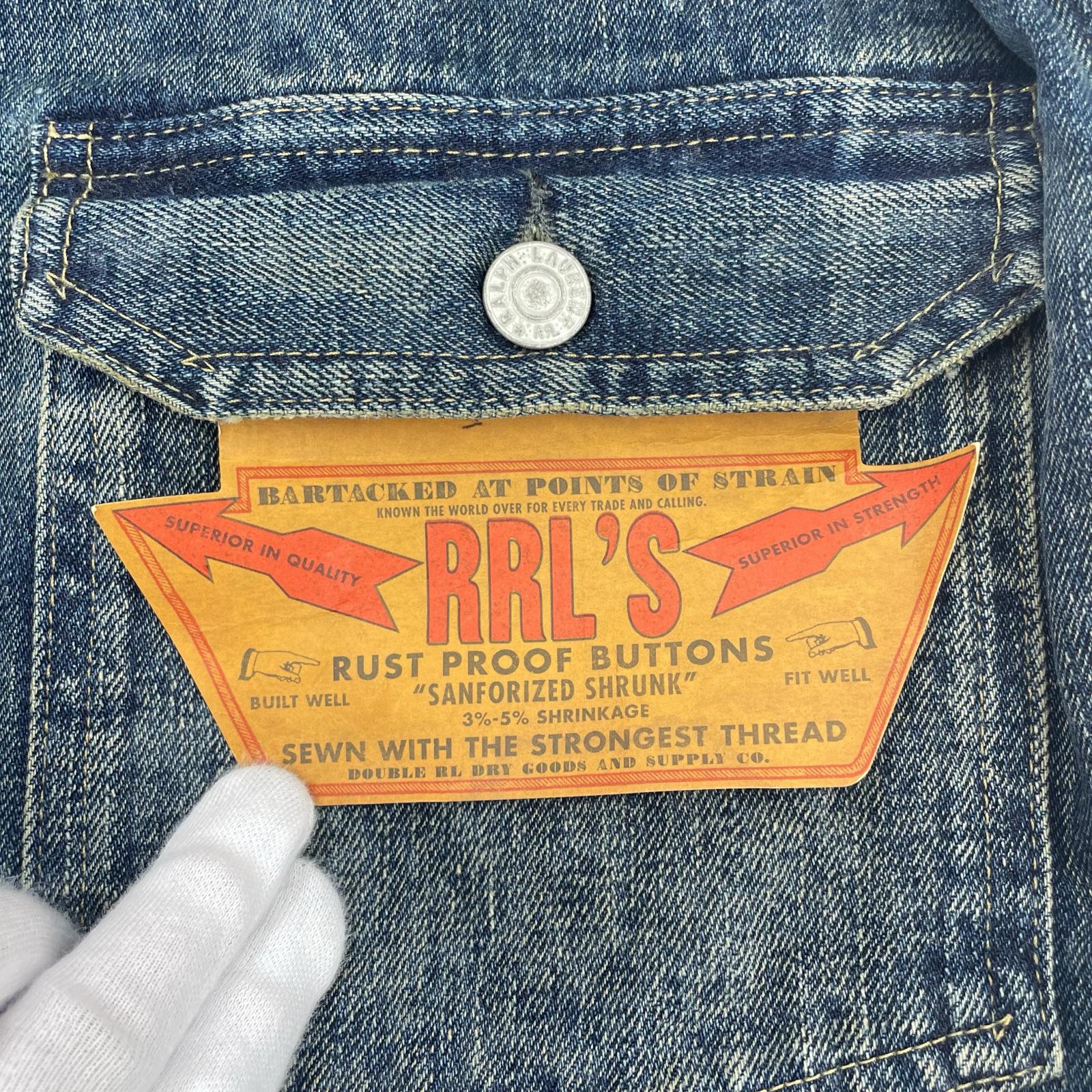 デニムジャケット RRL Type2 Denim Trucker Jacket Westview Wash XL ネイビー
