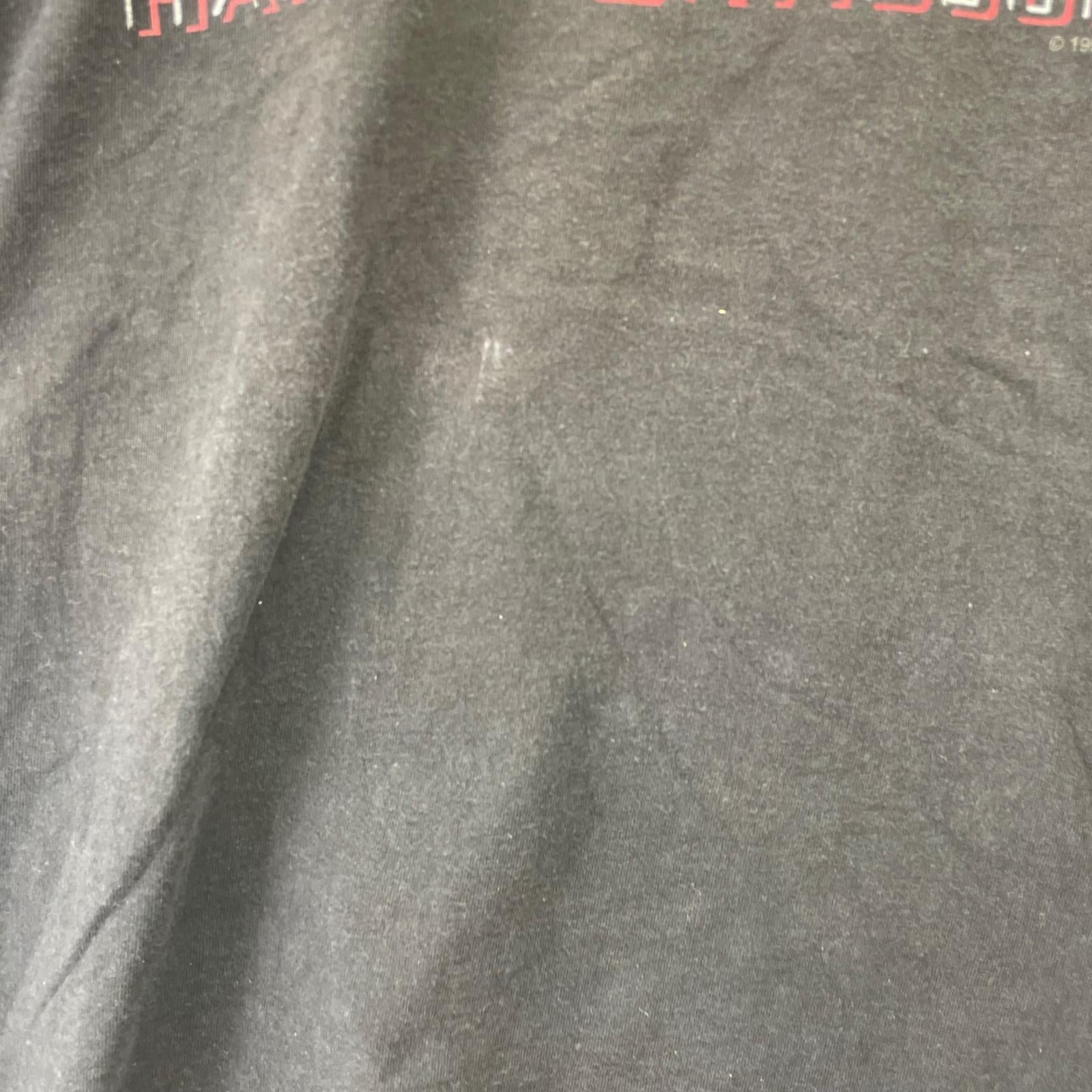 半袖Tシャツ 90s USA製 HARLEY-DAVIDSON バイクプリント (L) L ブラック