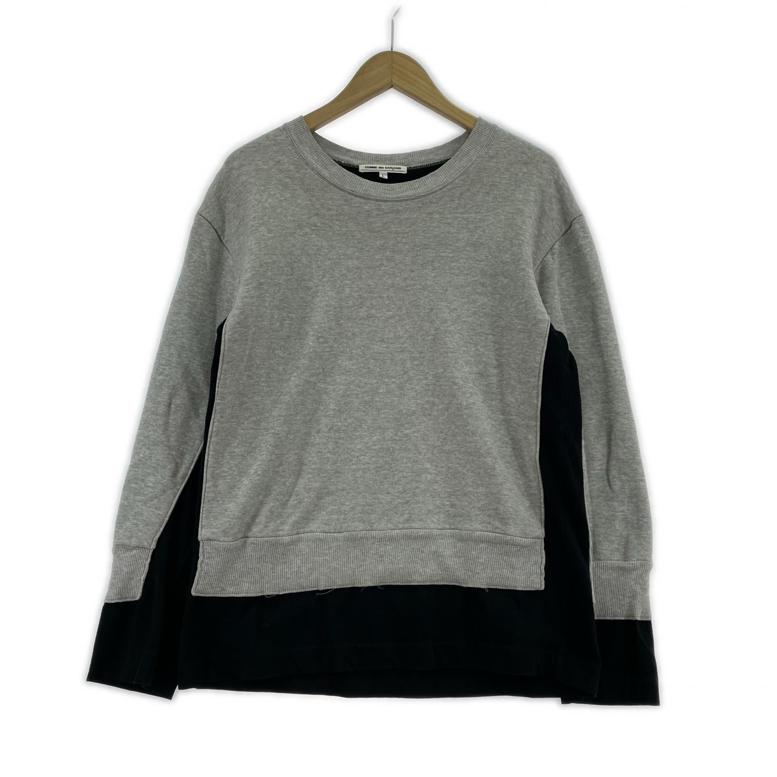 スウェット レイヤーデザインスウェット L GRY L グレー