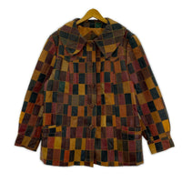 レザージャケット 70s レザーパッチワークカーコート
