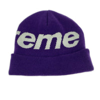 ニットキャップ Supreme 25AW Big Logo Beanie 紫 パープル