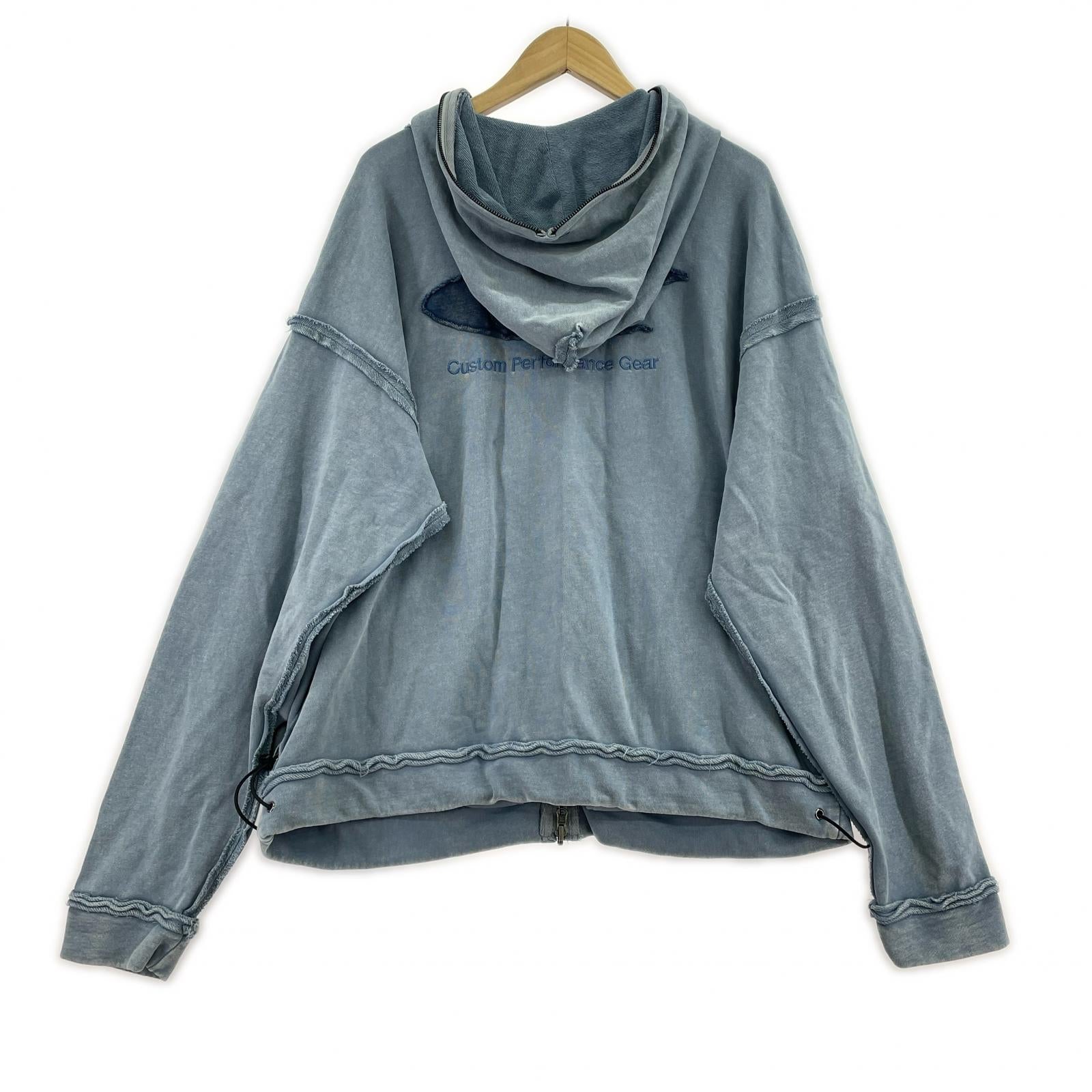 パーカー F-LAGSTUF-F Age Factory CPG LOGO DYE ZIP ブルー