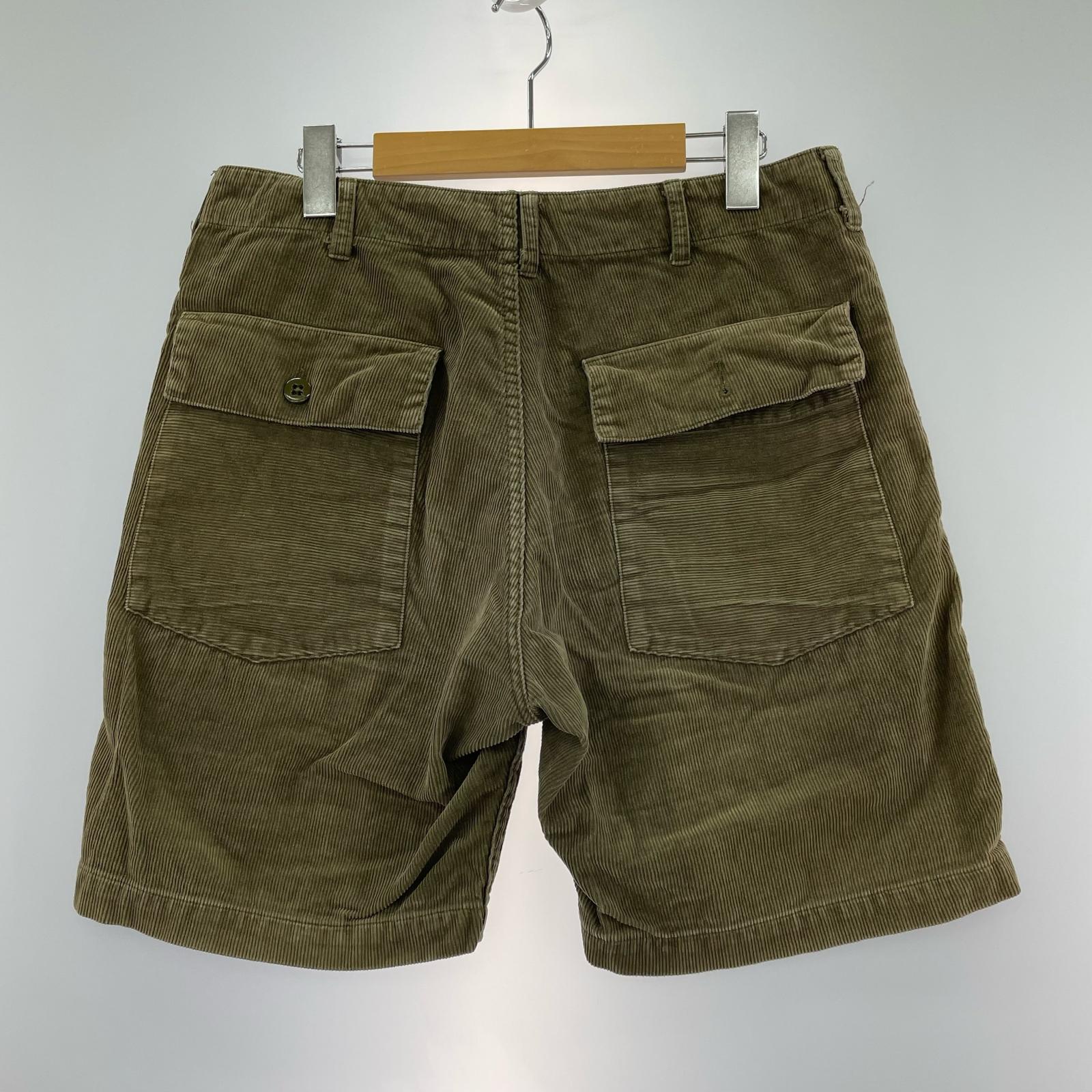 ショートパンツ コーデュロイ ハーフパンツ 茶 S カーキ