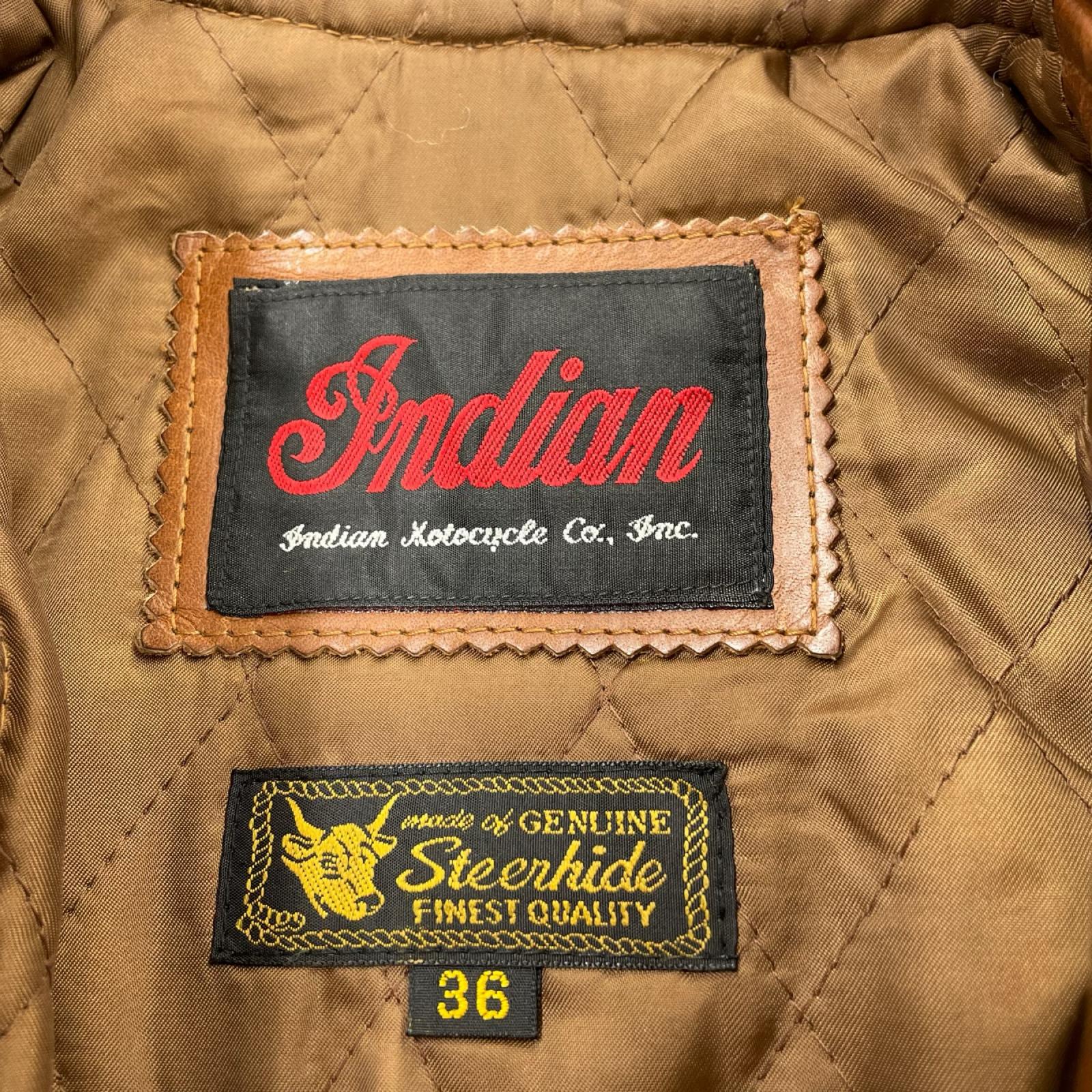 レザージャケット シングルライダース 36 BRW ブラウン