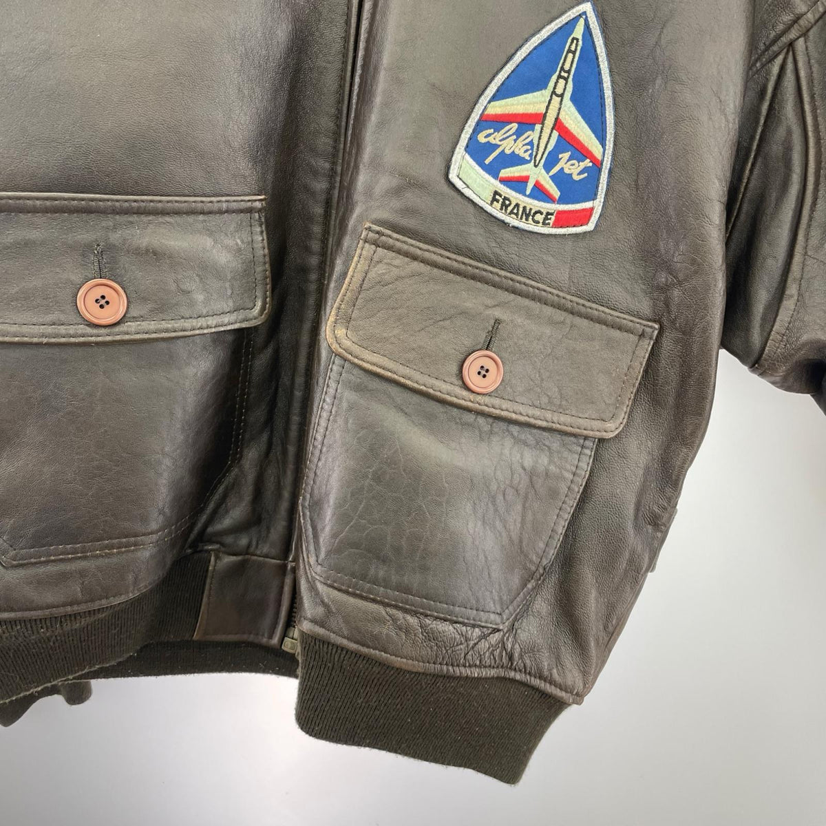 レザージャケット G-1 Flight Jacket フランス空軍 S BRW S ブラウン