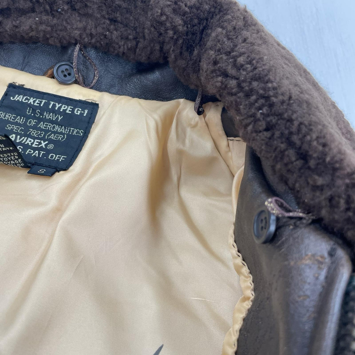レザージャケット G-1 Flight Jacket フランス空軍 S BRW S ブラウン