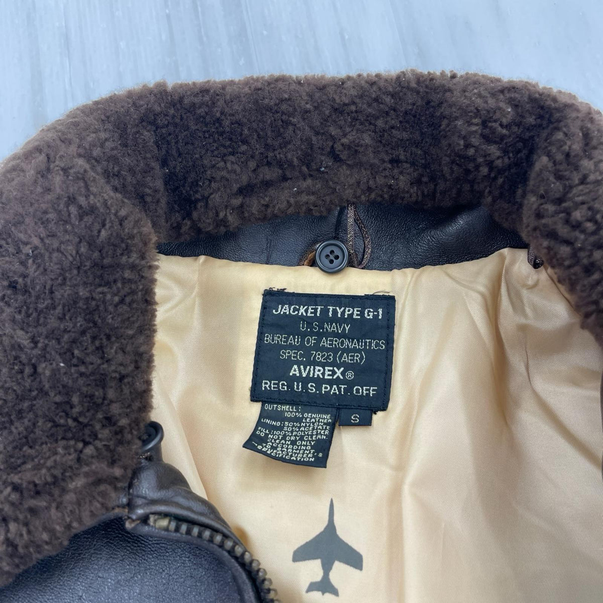 レザージャケット G-1 Flight Jacket フランス空軍 S BRW S ブラウン