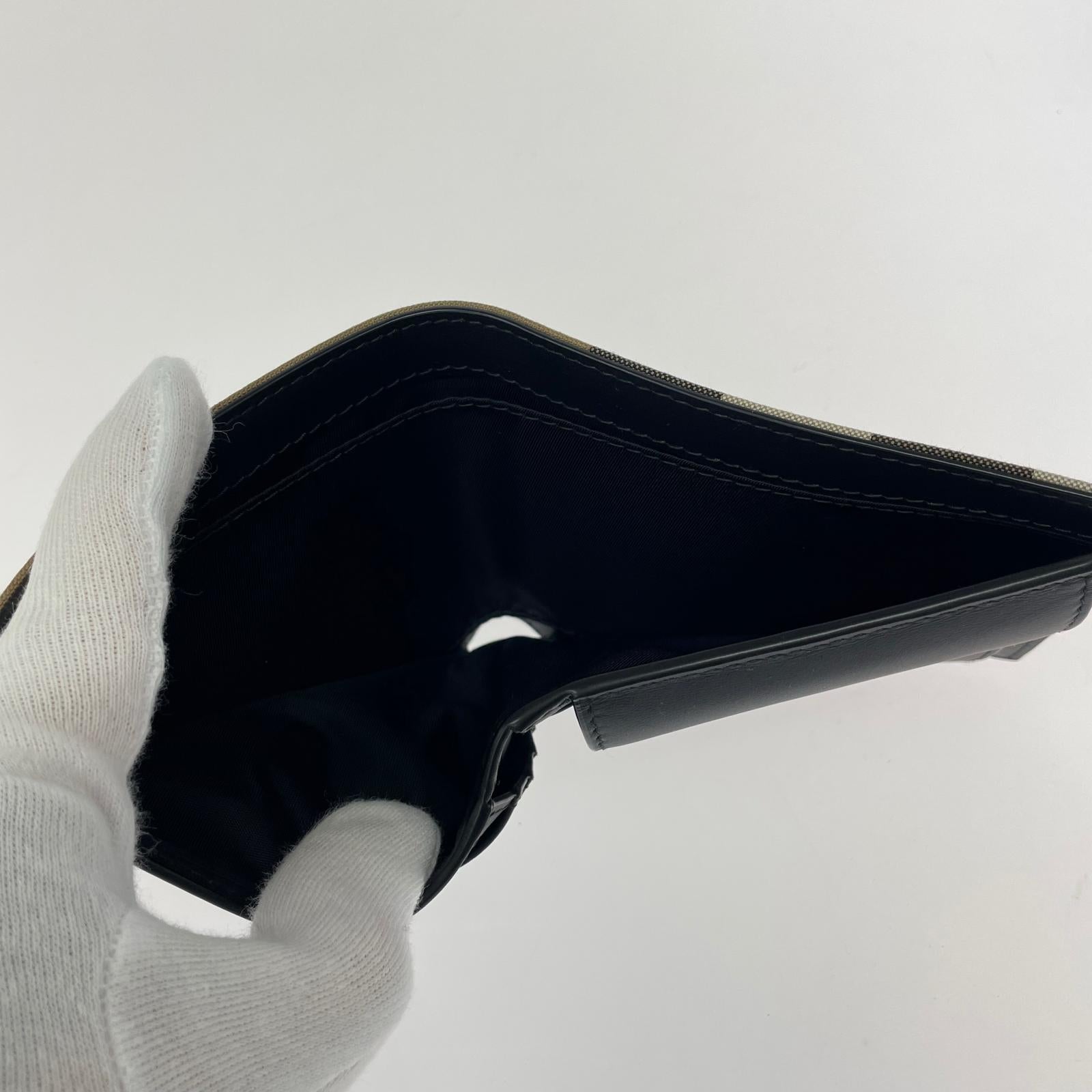 コンパクトウォレット チェック コンパクトウォレット ブラウン
