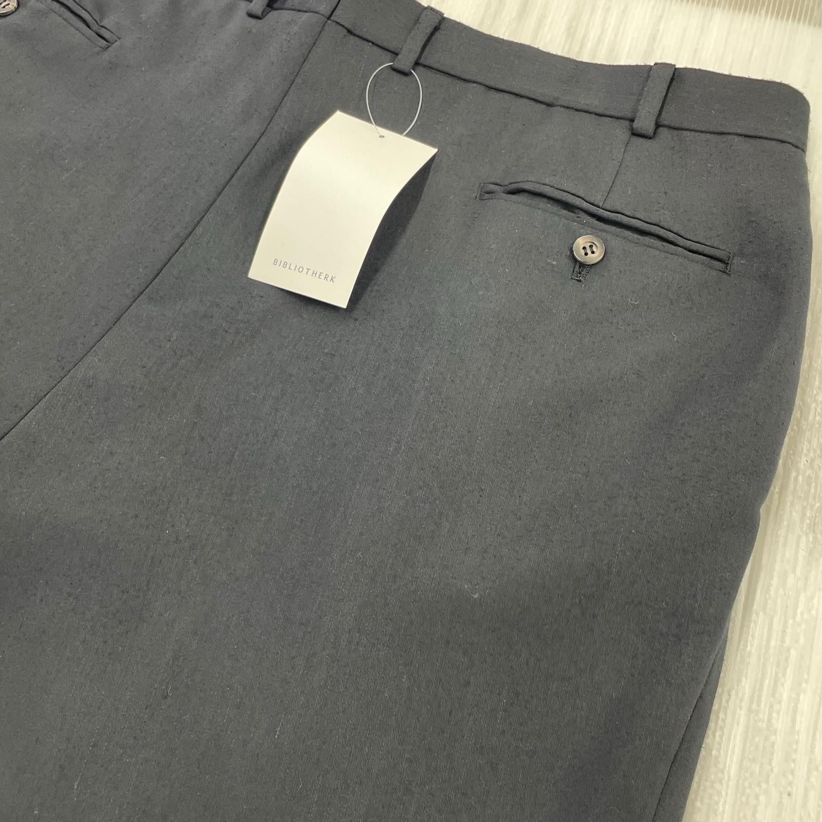パンツ BIBLIOTHERK 25SS BROTHERS TROUSERS ブラック