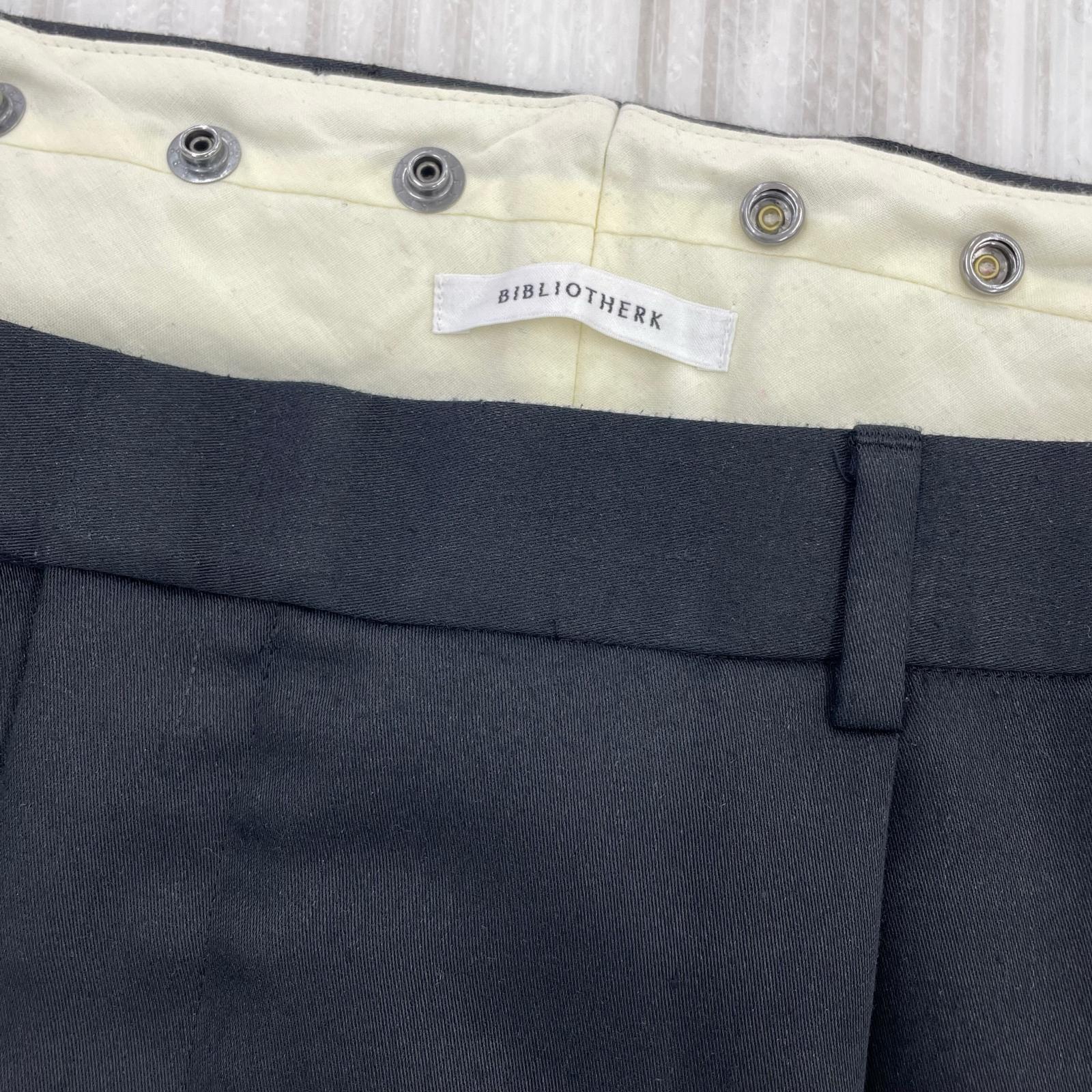パンツ BIBLIOTHERK 25SS BROTHERS TROUSERS ブラック