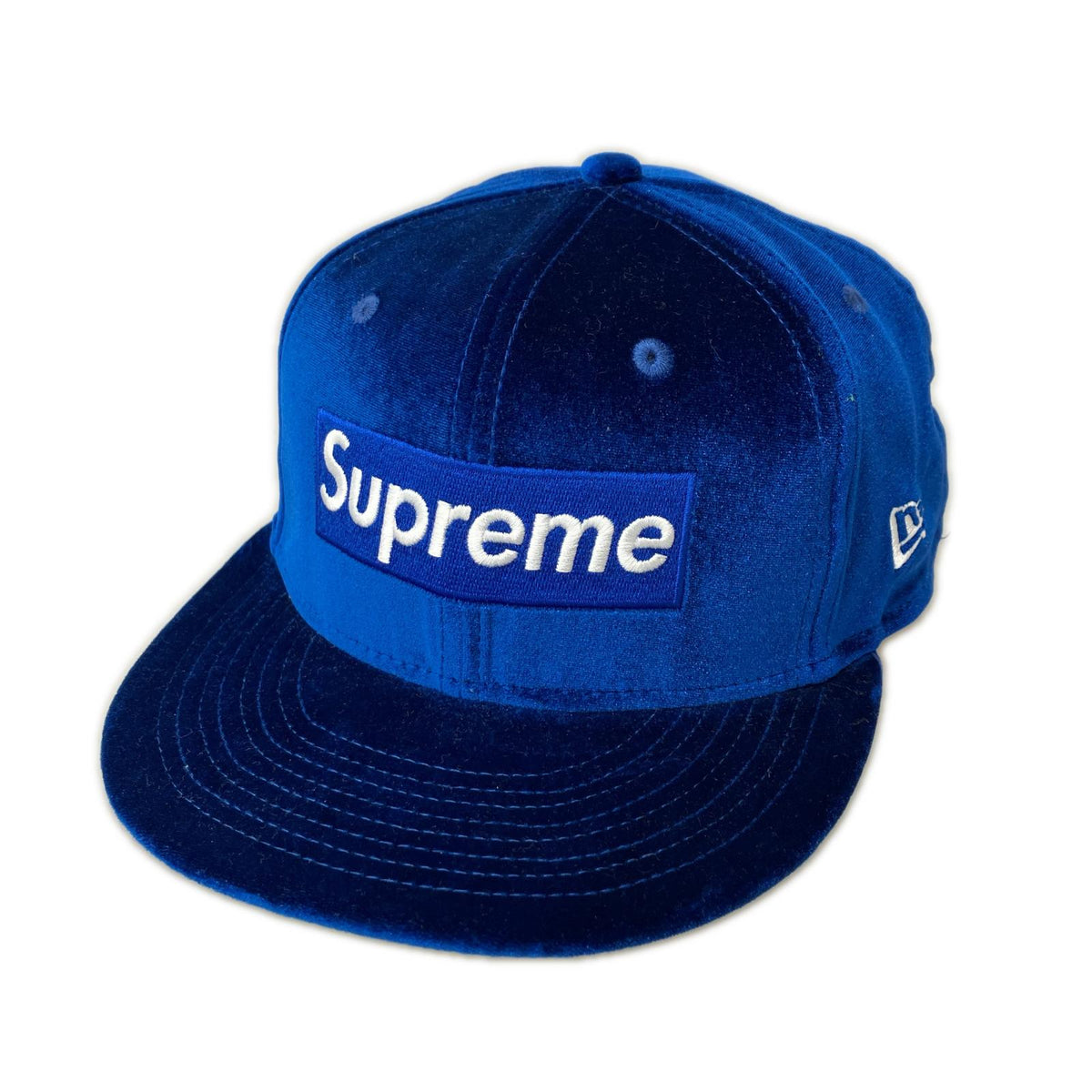 キャップ 22AW VELOUR BOX LOGO BLU