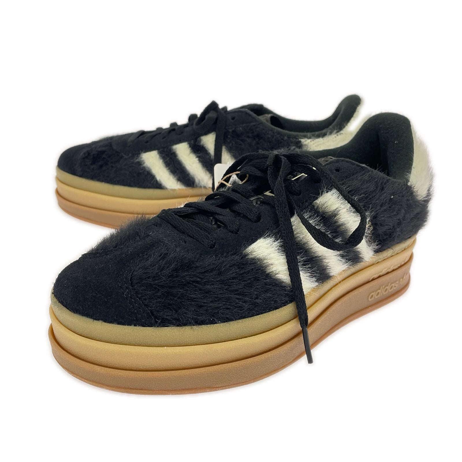 スニーカー GAZELLE モヘア 24 24cm (US6 UK5 1/2 EU38) ブラック
