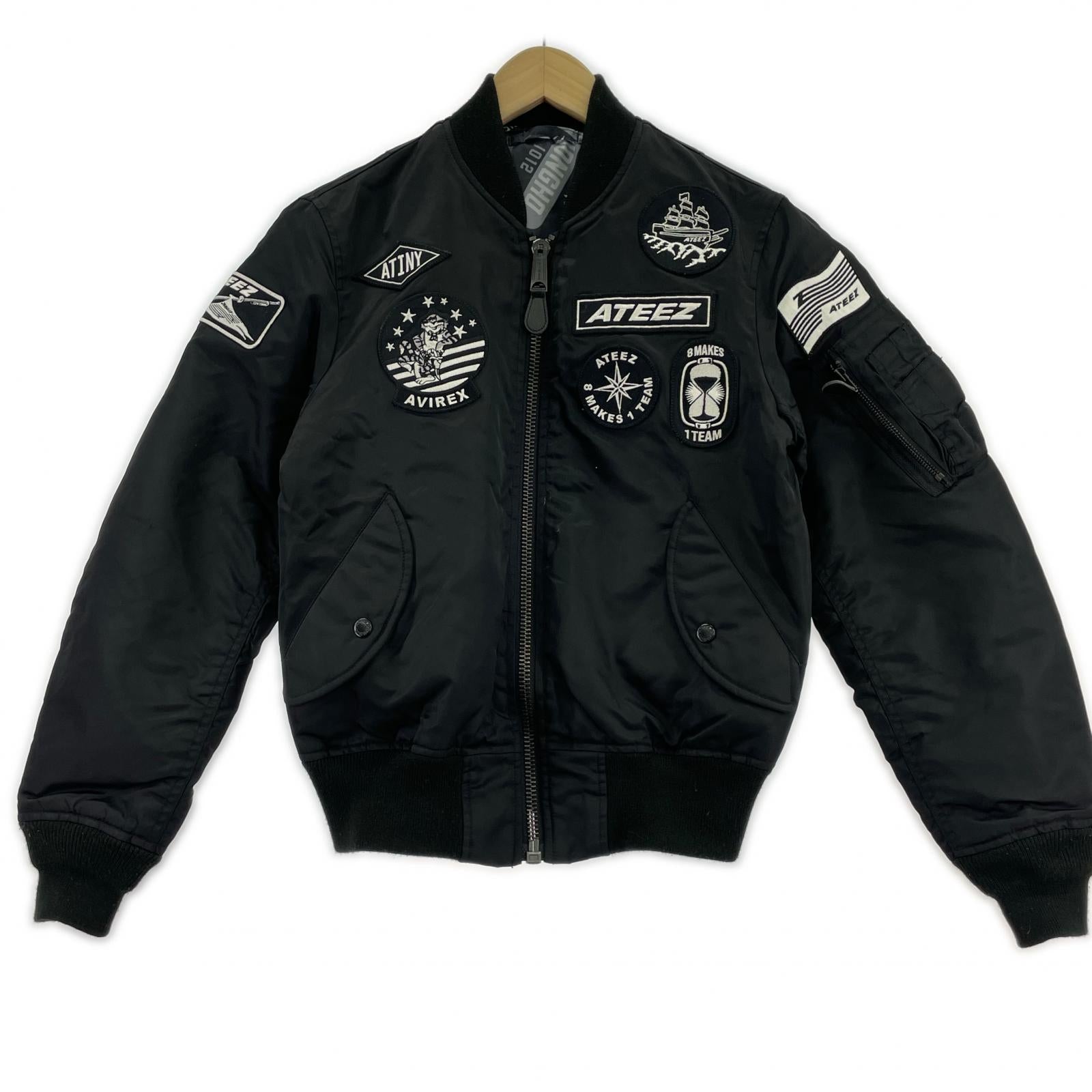 ジャケット × ATEEZ REVERSIBLE MA-1 リバーシブルジャケット S ブラック