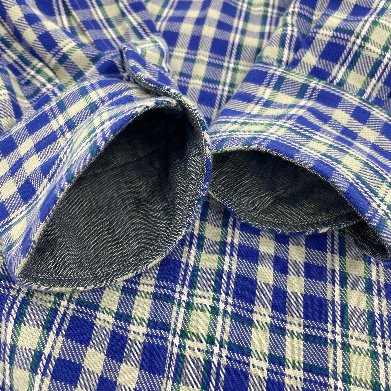 長袖シャツ JUNYA WATANABE COMME des GARCONS MAN コーデュロイ切替チェックシャツ M ブルー M