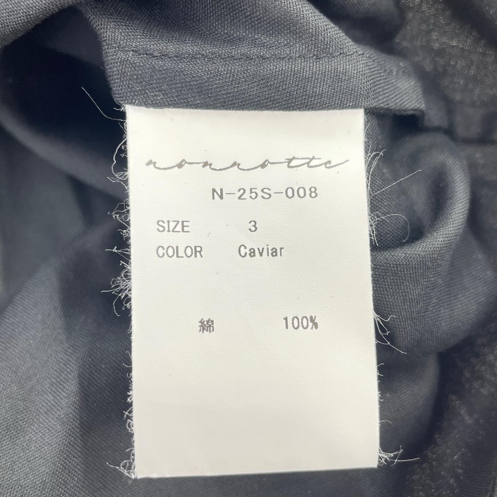 長袖シャツ NONNOTTE Draping Shirt Type C SIZE3 3 ブラック