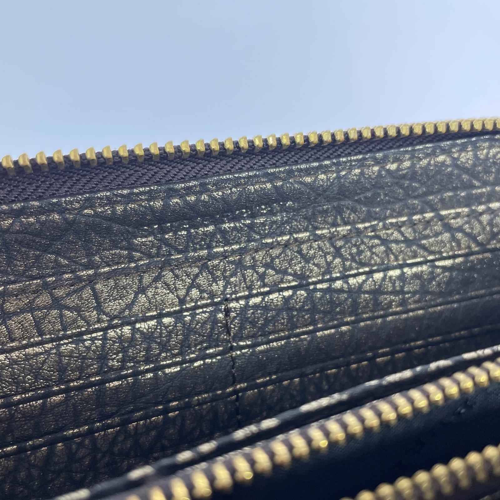 長財布 plaid print wallet ブラウン