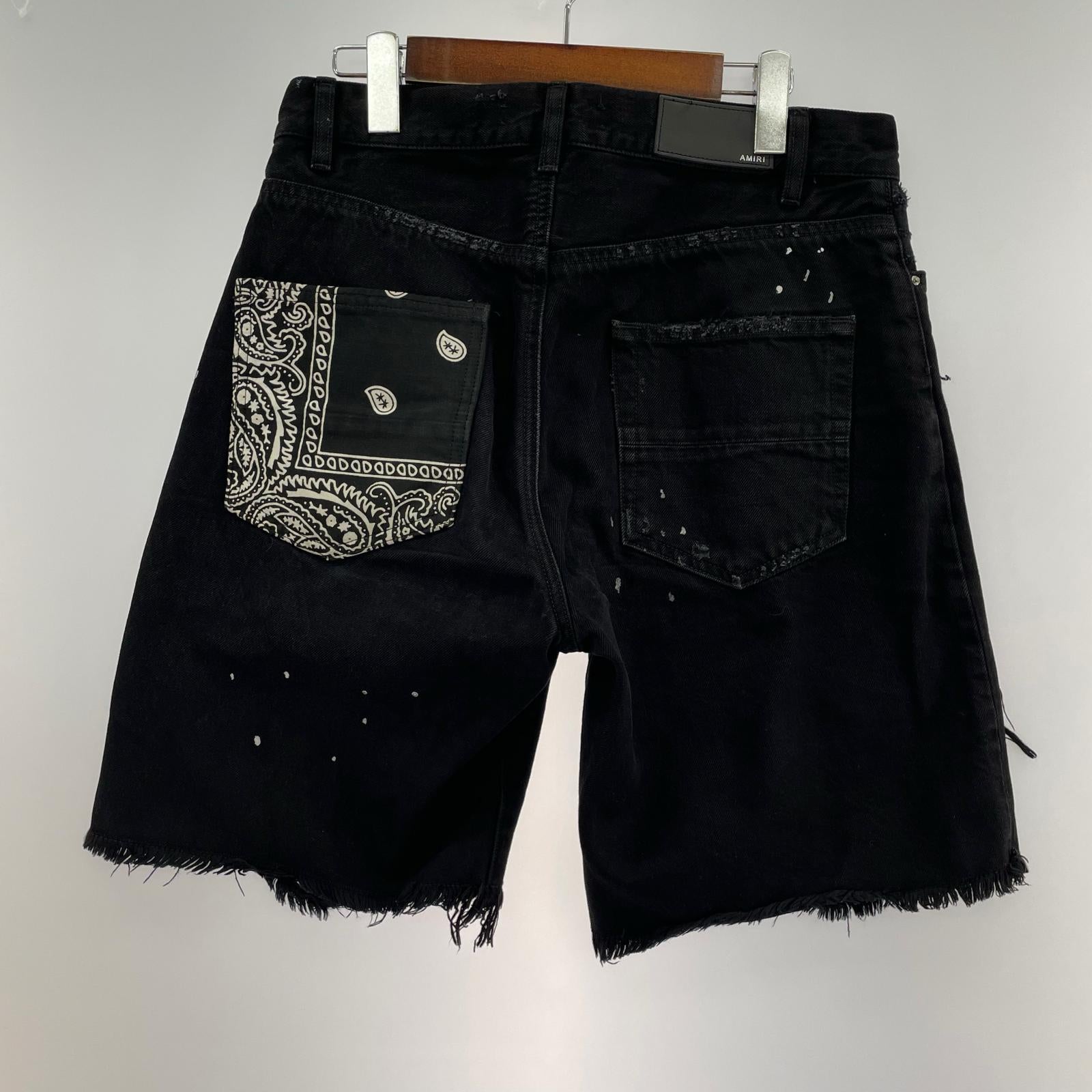 ショートパンツ Art Patch Denim Shorts (29) 29 ブラック