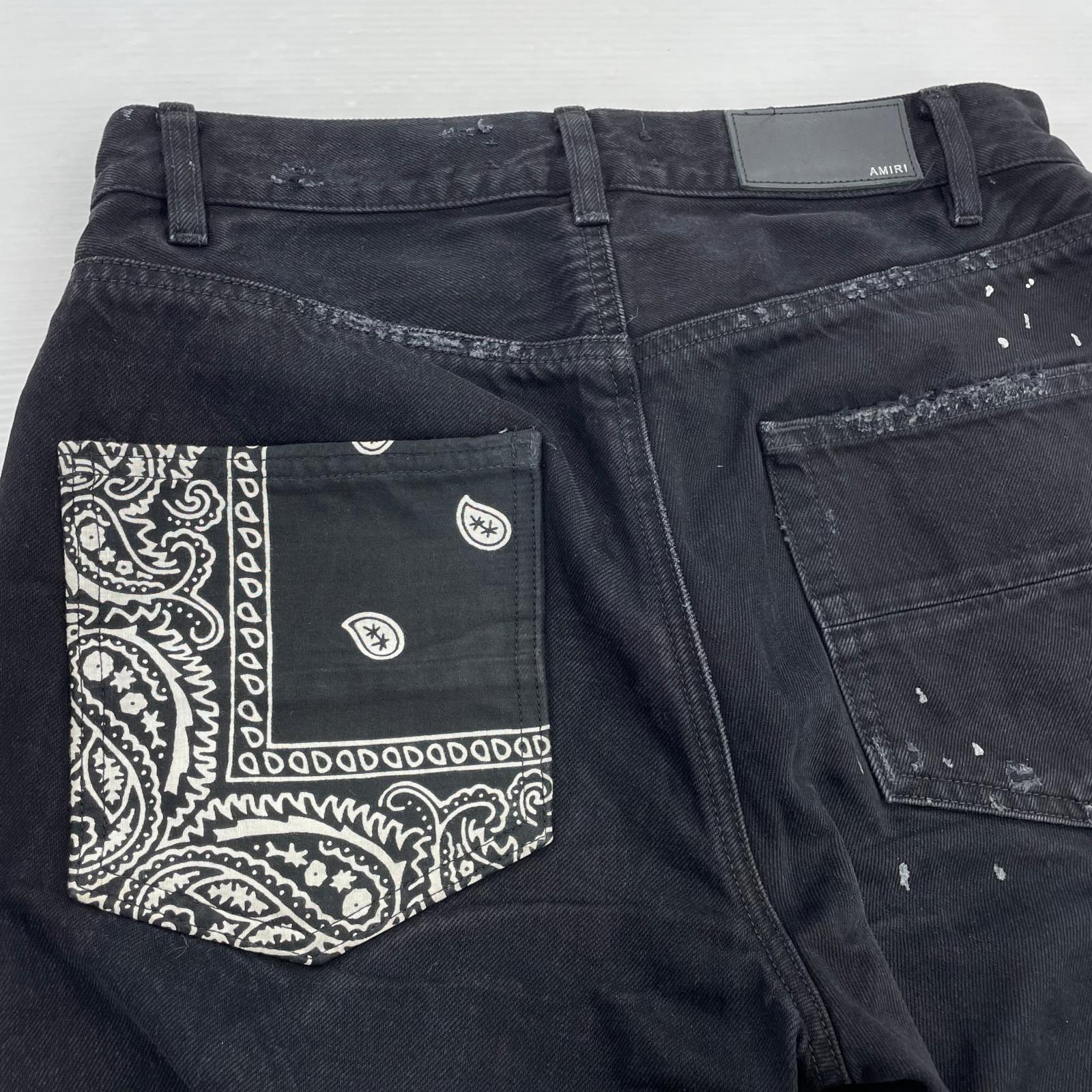 ショートパンツ Art Patch Denim Shorts (29) 29 ブラック