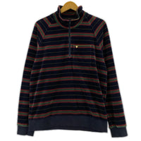 スウェット 14FW Velour Half Zip Pullover S ネイビー