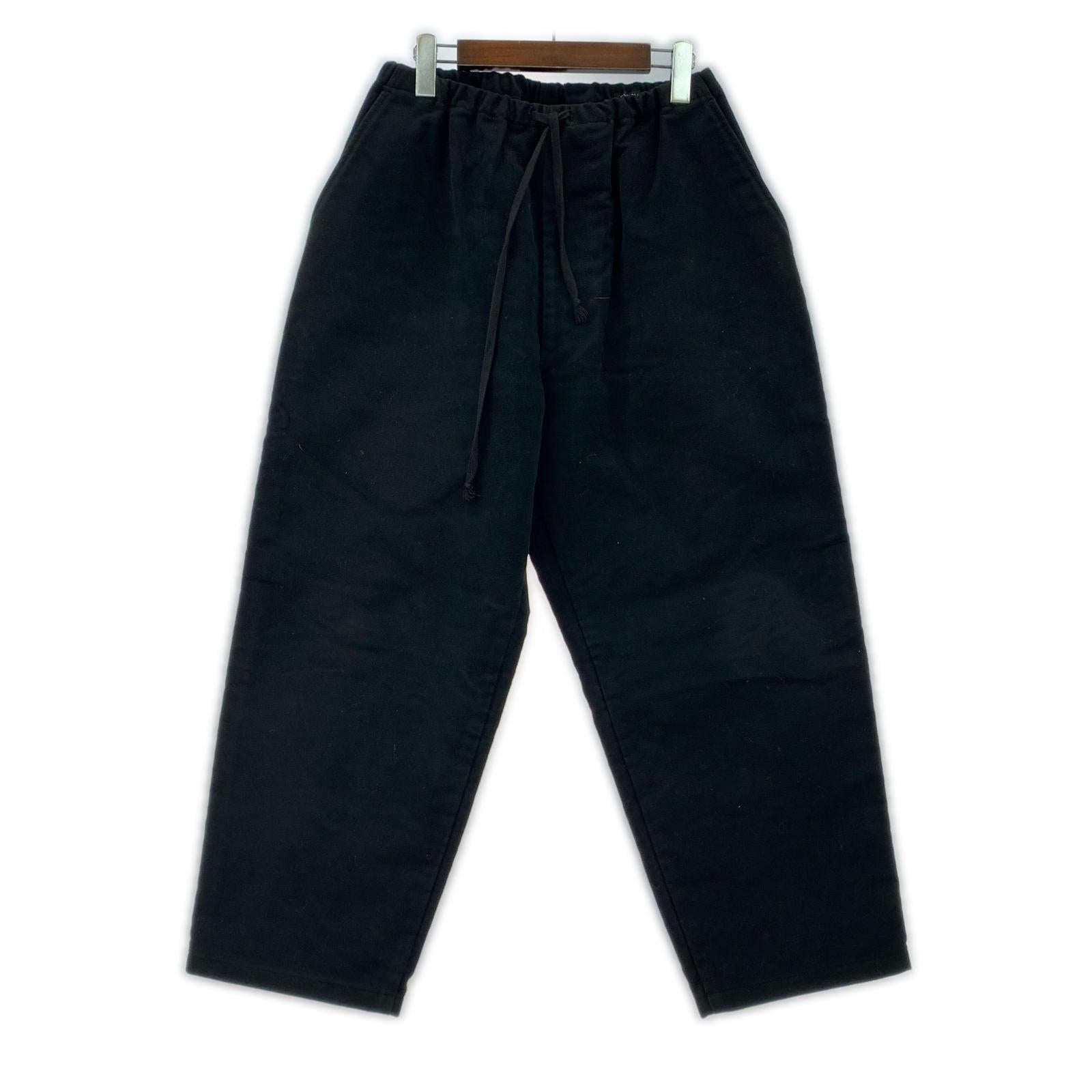 パンツ 25AW/モールスキンドローストリングパンツ/1/黒 1 ブラック