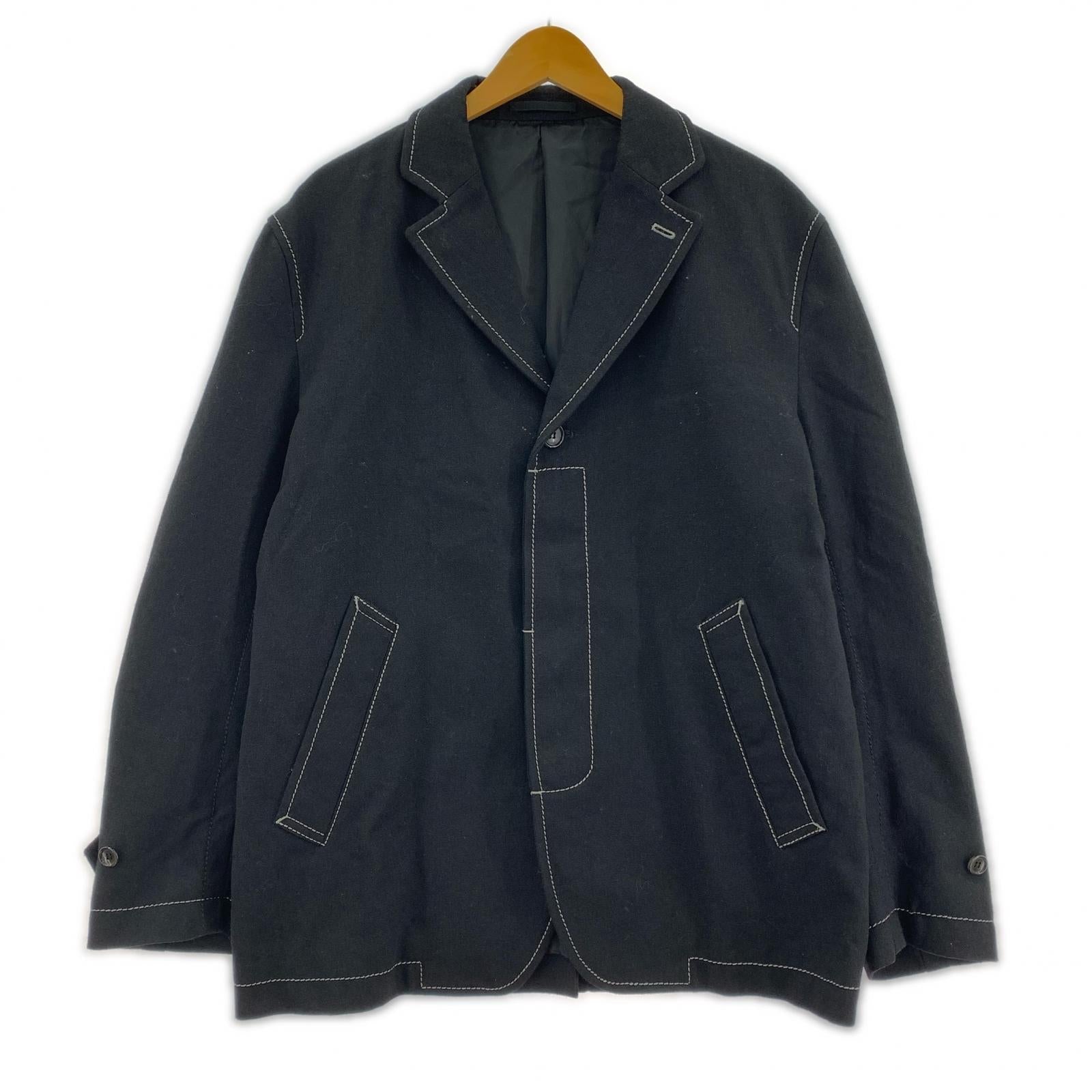 ジャケット HOMME 20AW ステッチデザインジャケット M ブラック