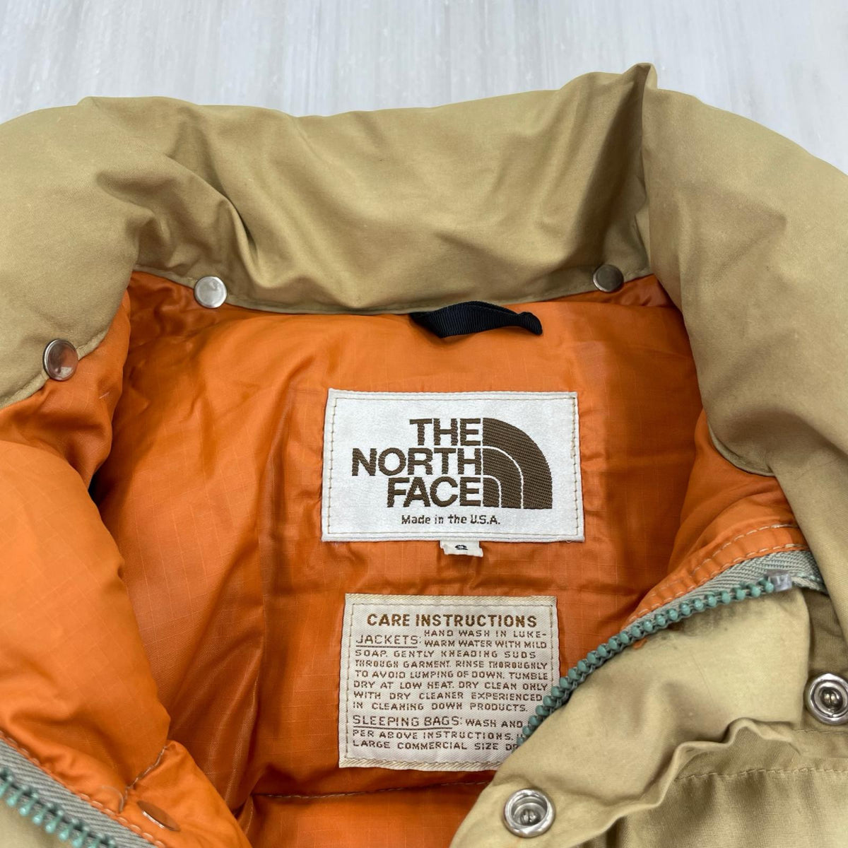 ダウンジャケット 80s USA製 茶タグ Down Jacket S S ベージュ