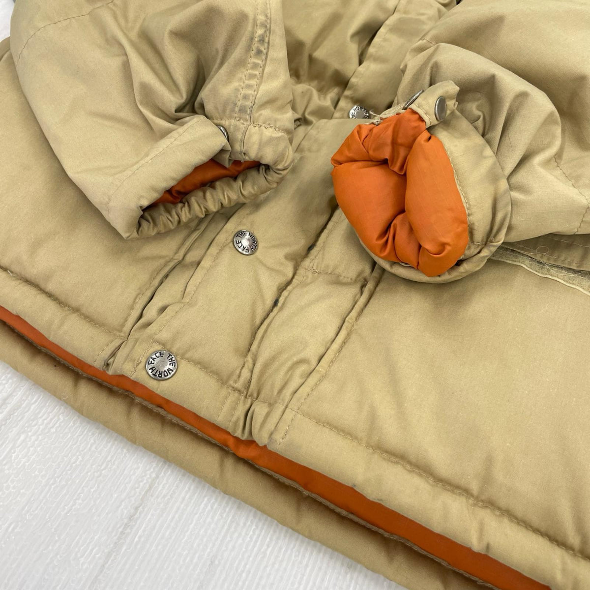 ダウンジャケット 80s USA製 茶タグ Down Jacket S S ベージュ